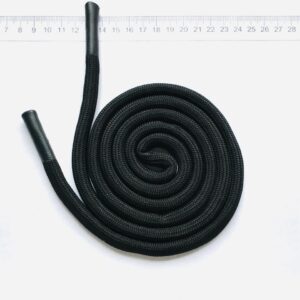 Шнур круглый черный, ширина 10мм, с декор наконечником, 130см, 1шт