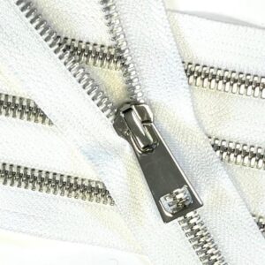 Молния металл титан №5 никель 75см два замка D030 белый, шт