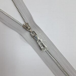 Молния металл №5 никель 30см, неразъем №336 серый, шт