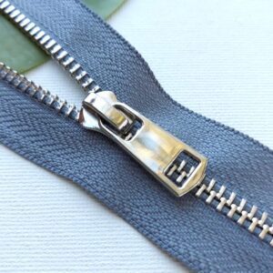 Молния металл титан №5 никель 75см два замка D243 серебристо серый, шт