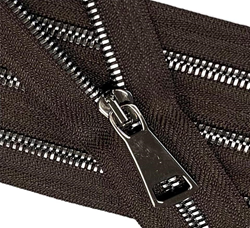 Молния металл титан №5 черный никель 18см н/р D868 кофе, шт