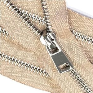 Молния металл титан №5 никель 75см разъем D127 светло-песочный, шт