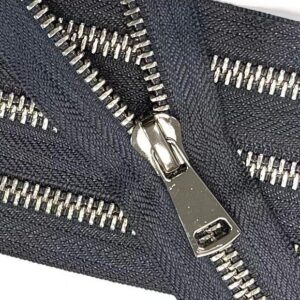 Молния металл титан №5 никель 110см два замка D301 графит, шт