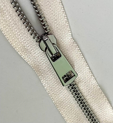 Молния металл титан №5 никель 75см разъем D801 кремовый, шт