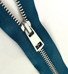 Молния металл титан №5 никель 18см н/р D908 зеленый бриллиант, шт