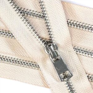 Молния металл титан №5 никель 110см два замка D123 бежевый, шт