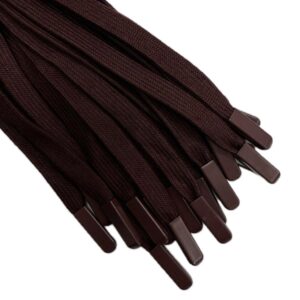 Шнур плоский, ширина 10мм, наконечник цветной металл, 130см, бордо, 1шт, шт