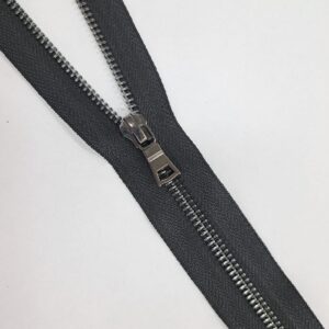 Молния металл №5 черный никель 25см, неразъем, черный, шт